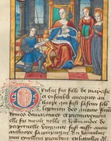 An illustration from Des cleres et nobles femmes; Le livre de la Cité des Dames (1470)