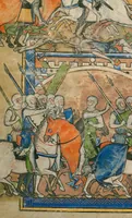 An illustration from Leaf from the Morgan Picture Bible (1250)