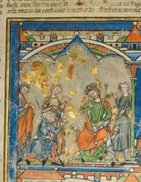 An illustration from Leaf from the Morgan Picture Bible (1250)