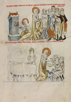 An illustration from Vita beatae Hedwigis (1353)