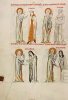 An illustration from Vita beatae Hedwigis (1353)