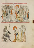 An illustration from Vita beatae Hedwigis (1353)