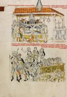 An illustration from Vita beatae Hedwigis (1353)