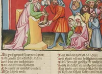 An illustration from Weltchronik (1400)
