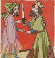 An illustration from Weltchronik (1400)