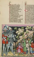 An illustration from Weltchronik (1400)