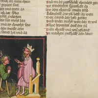An illustration from Weltchronik (1400)