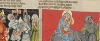 An illustration from Weltchronik (1400)