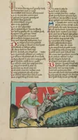 An illustration from Weltchronik (1400)