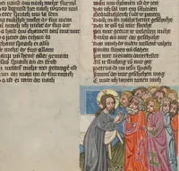 An illustration from Weltchronik (1400)