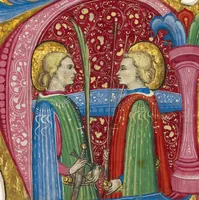 An illustration from Cutting from an antiphonal (1460)