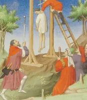 An illustration from Des cas des nobles hommes et femmes (1413)