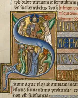 An illustration from Psalter (1205)