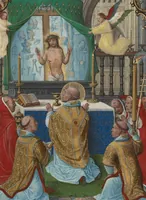 An illustration from Two Leaves from the Munich-Montserrat Hours (1535)