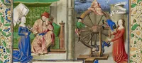 Picture 3 of 8 from Miniatures from Boethius, Consolation de philosophie (1460), leaf 4