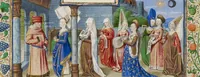An illustration from Miniatures from Boethius, Consolation de philosophie (1460)