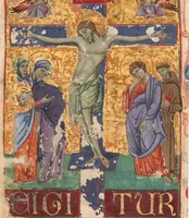 An illustration from The Crucifixion, cutting from a missal (1260)