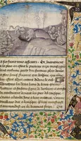 An illustration from Invention et translation du corps de Saint Antoine (1465)