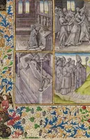 An illustration from Invention et translation du corps de Saint Antoine (1465)