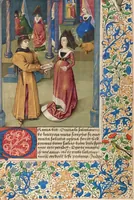 An illustration from Letter to Johann von Eich and Historia de duobus amantibus (1460)