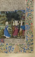 An illustration from Letter to Johann von Eich and Historia de duobus amantibus (1460)