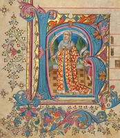 An illustration from Historiated Initial from a Gradual (1430)