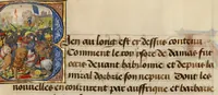 An illustration from Roman de Gillion de Trazegnies (1464)