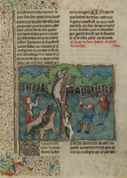 An illustration from Livre de la Chasse (1430)