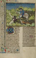 An illustration from Livre de la Chasse (1430)