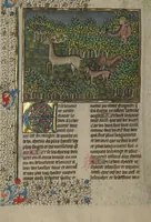 An illustration from Livre de la Chasse (1430)