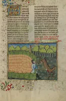 An illustration from Livre de la Chasse (1430)