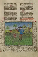 An illustration from Livre de la Chasse (1430)