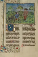 An illustration from Livre de la Chasse (1430)