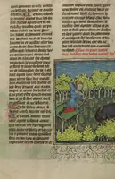 An illustration from Livre de la Chasse (1430)