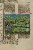 An illustration from Livre de la Chasse (1430)