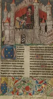 An illustration from Livre de la Chasse (1430)