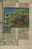 An illustration from Livre de la Chasse (1430)