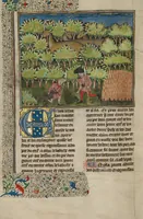 An illustration from Livre de la Chasse (1430)