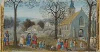 Picture 3 of 3 from Calendar Miniatures from a Book of Hours (1550), leaf 3