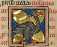 An illustration from De Natura Avium; De Pastoribus et Ovibus; Bestiarium; Mirabilia Mundi; Philosophia Mundi; On the Soul (1277)