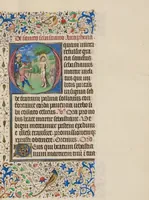 An illustration from Llangattock Hours