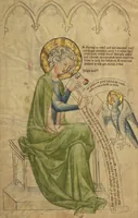 An illustration from Leaf from an Apocalypse manuscript with miniatures (1340)