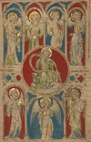An illustration from Leaf from an Apocalypse manuscript with miniatures (1340)