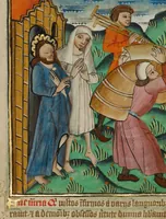 An illustration from Illustrated Vita Christi, with devotional supplements (1190)