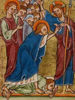An illustration from Illustrated Vita Christi, with devotional supplements (1190)