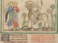 An illustration from Getty Apocalypse (Ms. Ludwig III 1 (83.MC.72)) (1255)