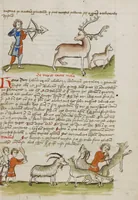 An illustration from Fables; Exemplum de Tribus Latronibus; Defensio Curatorum Adversus Fratres Mendicantes, 1357; De Balsamo (Ch. 7 of De Mirabilibus); homilies on the Gospel of Luke; De septem sacramentis; and others (1450)