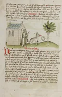 An illustration from Fables; Exemplum de Tribus Latronibus; Defensio Curatorum Adversus Fratres Mendicantes, 1357; De Balsamo (Ch. 7 of De Mirabilibus); homilies on the Gospel of Luke; De septem sacramentis; and others (1450)