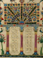 An illustration from Canon tables from the Zeyt'un Gospels (1256)