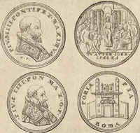 Picture 17 of 50 from Numismatum Modernorum Cimeliarchii Regio-Electoralis Brandenburgici Sectio Prima: continens Numismata Pontificum Romanorum, Aliorumque Ecclesiasticorum, Rariora & Elegantiora: Ære expressa & Dialogo illustrata (1704), leaf 40